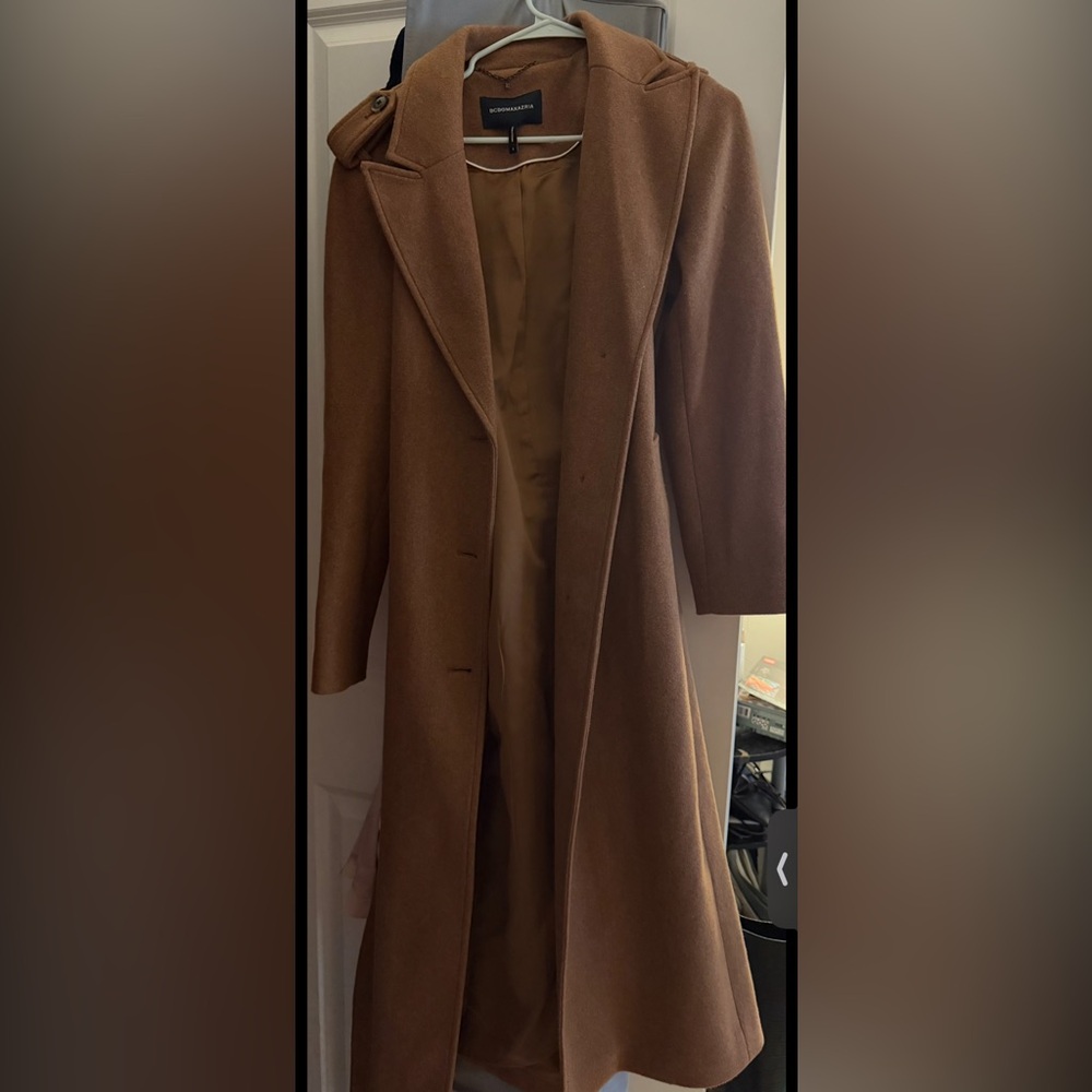 BCBGMaxAzria Tan Wool Coat